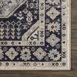 Hauteloom Rebe RBRG Black Machine Made Polyester Rug