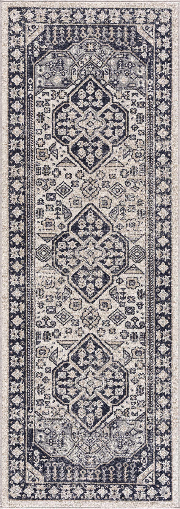 Hauteloom Rebe RBRG Black Machine Made Polyester Rug