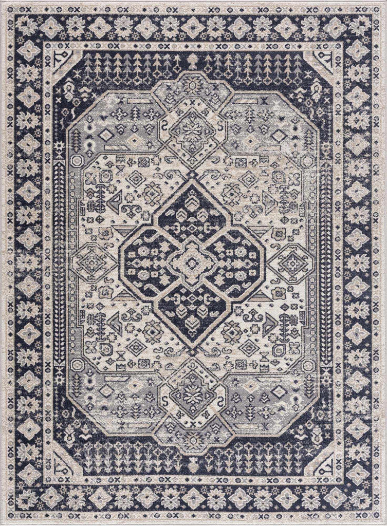 Hauteloom Rebe RBRG Black Machine Made Polyester Rug