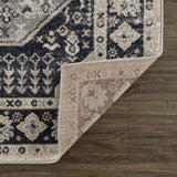 Hauteloom Rebe RBRG Black Machine Made Polyester Rug