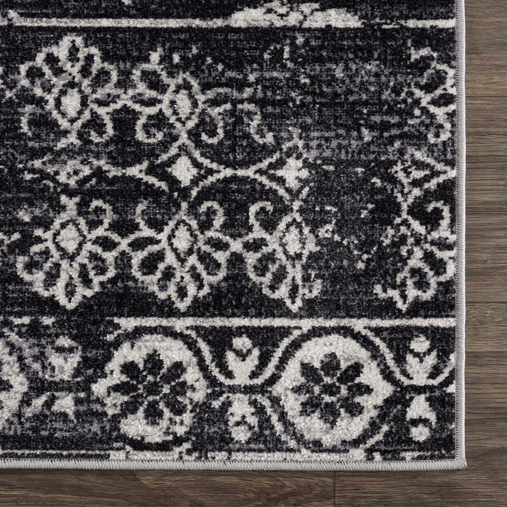 Hauteloom Kahramankazan KAHR Black Machine Made Polyester Rug