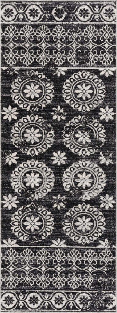 Hauteloom Kahramankazan KAHR Black Machine Made Polyester Rug