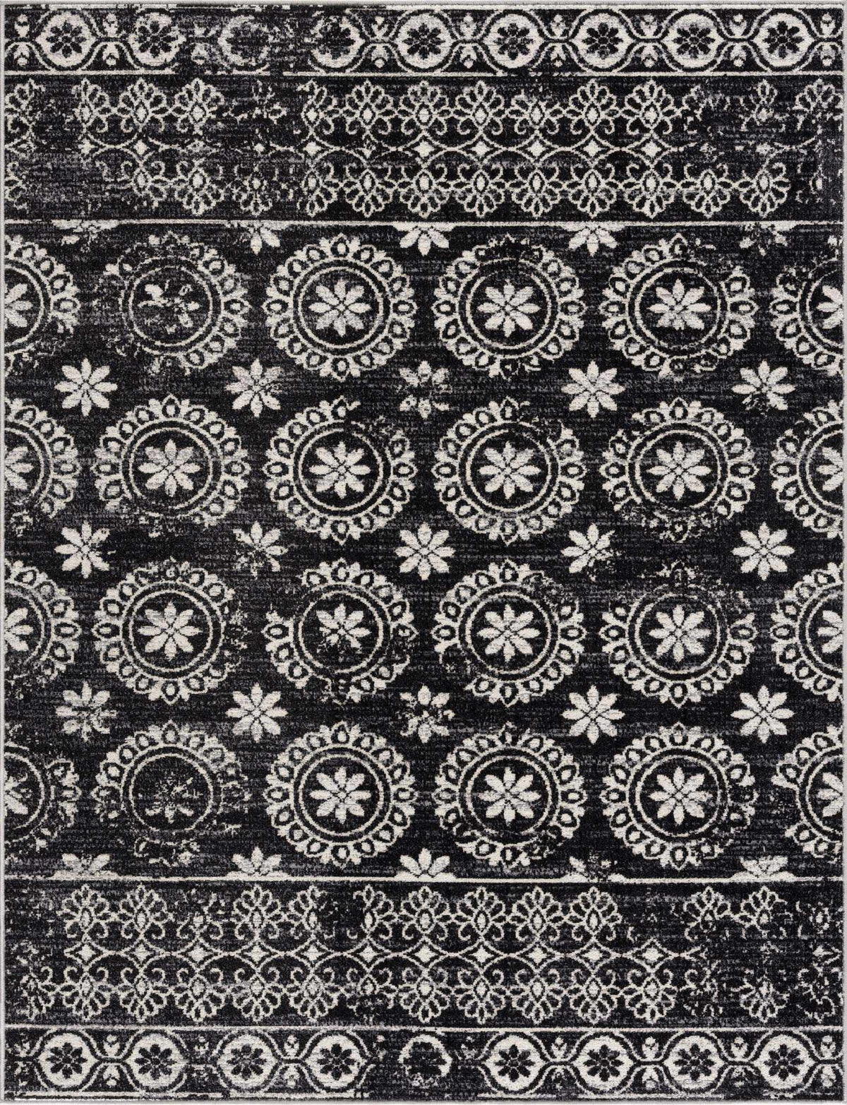 Hauteloom Kahramankazan KAHR Black Machine Made Polyester Rug