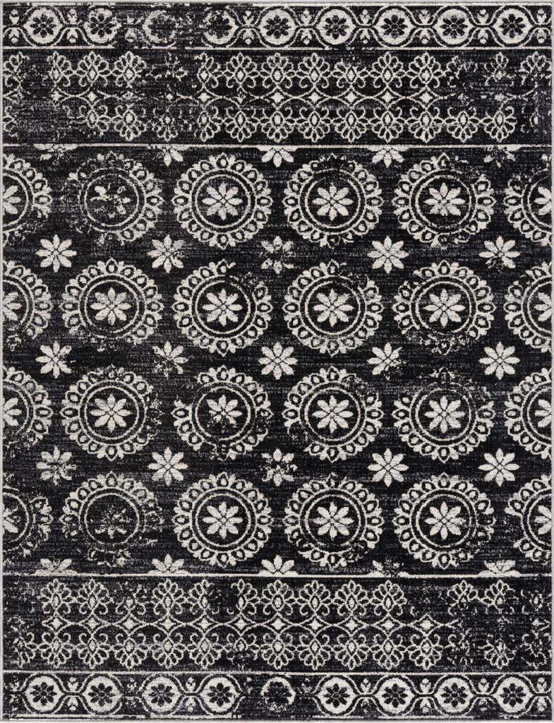 Hauteloom Kahramankazan KAHR Black Machine Made Polyester Rug