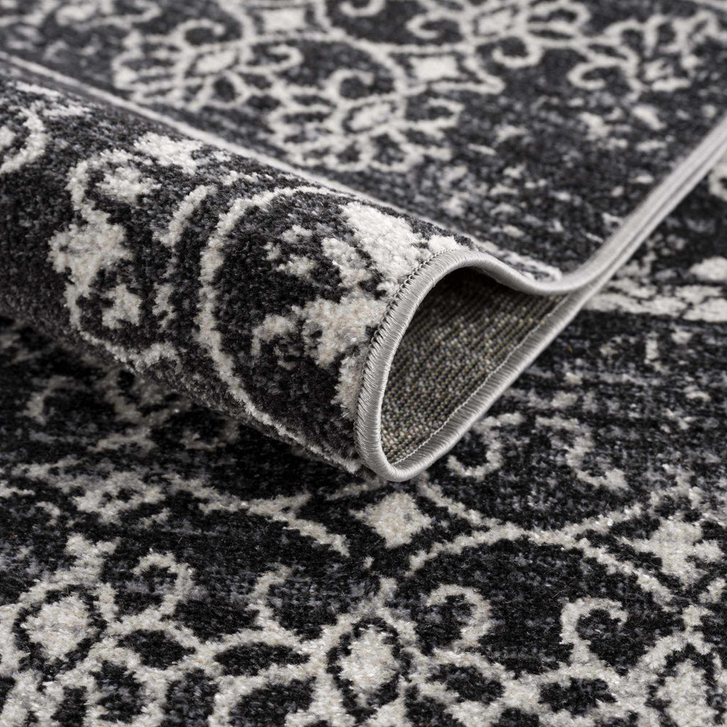 Hauteloom Kahramankazan KAHR Black Machine Made Polyester Rug