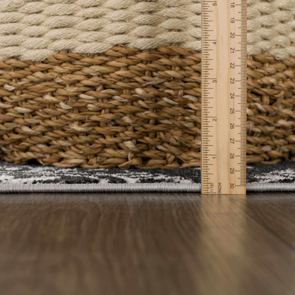 Hauteloom Kahramankazan KAHR Black Machine Made Polyester Rug
