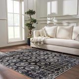Hauteloom Kahramankazan KAHR Black Machine Made Polyester Rug