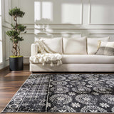 Hauteloom Kahramankazan KAHR Black Machine Made Polyester Rug