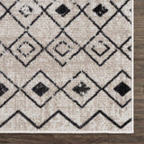 Hauteloom Joppatowne JOPP Black Machine Made Polyester Rug
