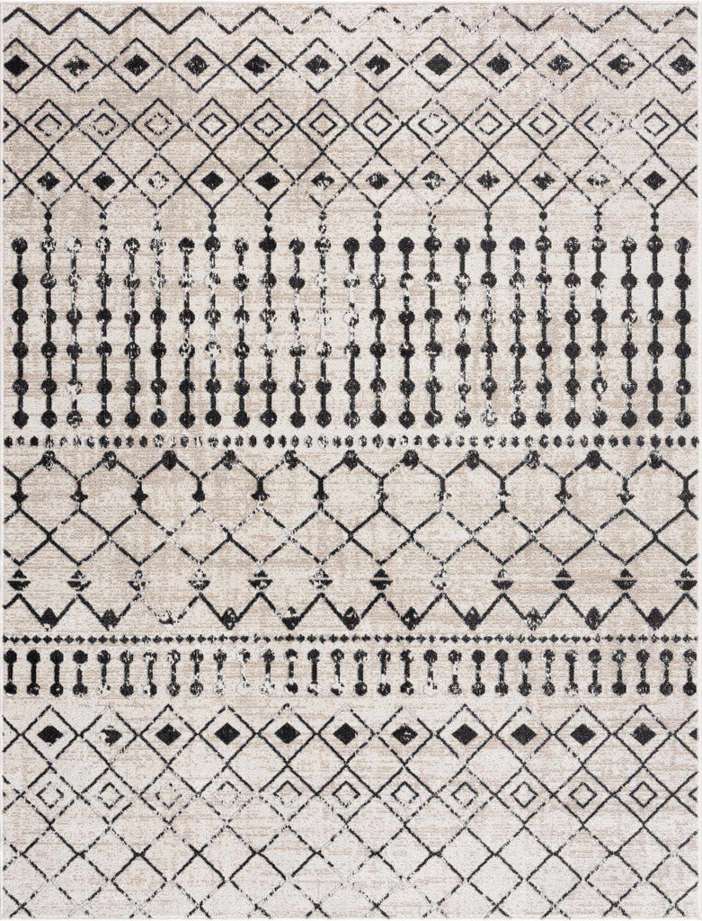 Hauteloom Joppatowne JOPP Black Machine Made Polyester Rug