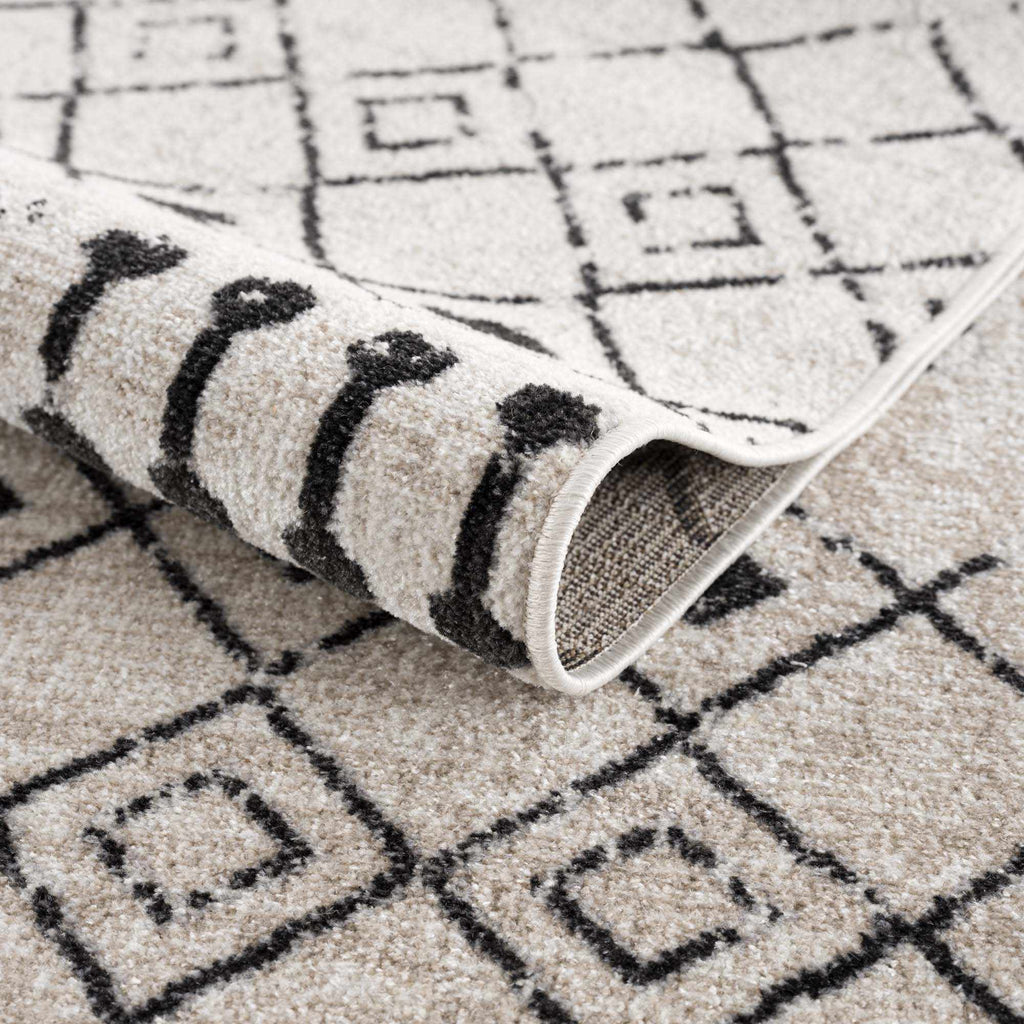 Hauteloom Joppatowne JOPP Black Machine Made Polyester Rug