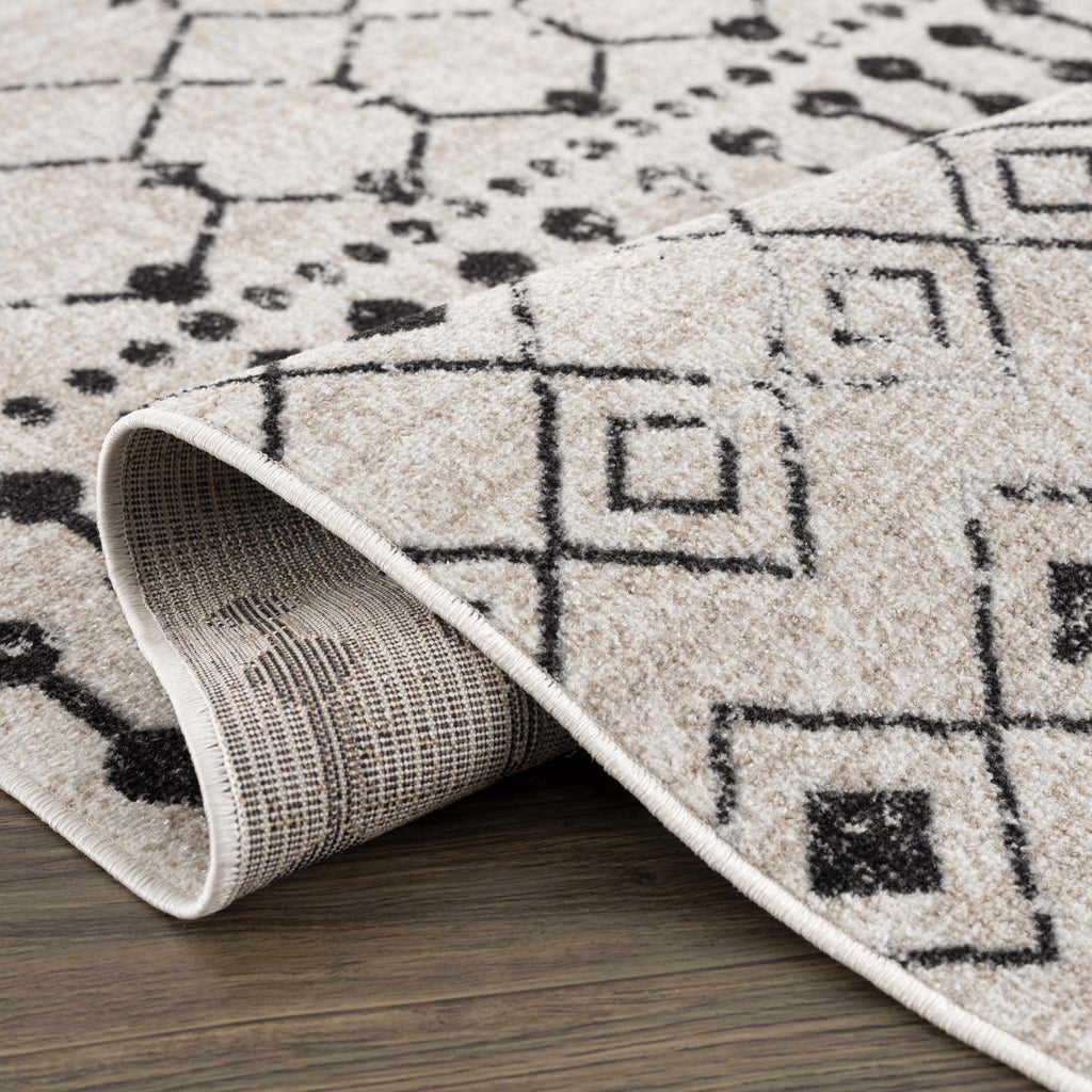 Hauteloom Joppatowne JOPP Black Machine Made Polyester Rug