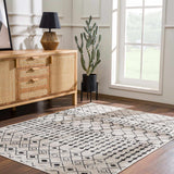Hauteloom Joppatowne JOPP Black Machine Made Polyester Rug