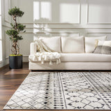 Hauteloom Joppatowne JOPP Black Machine Made Polyester Rug