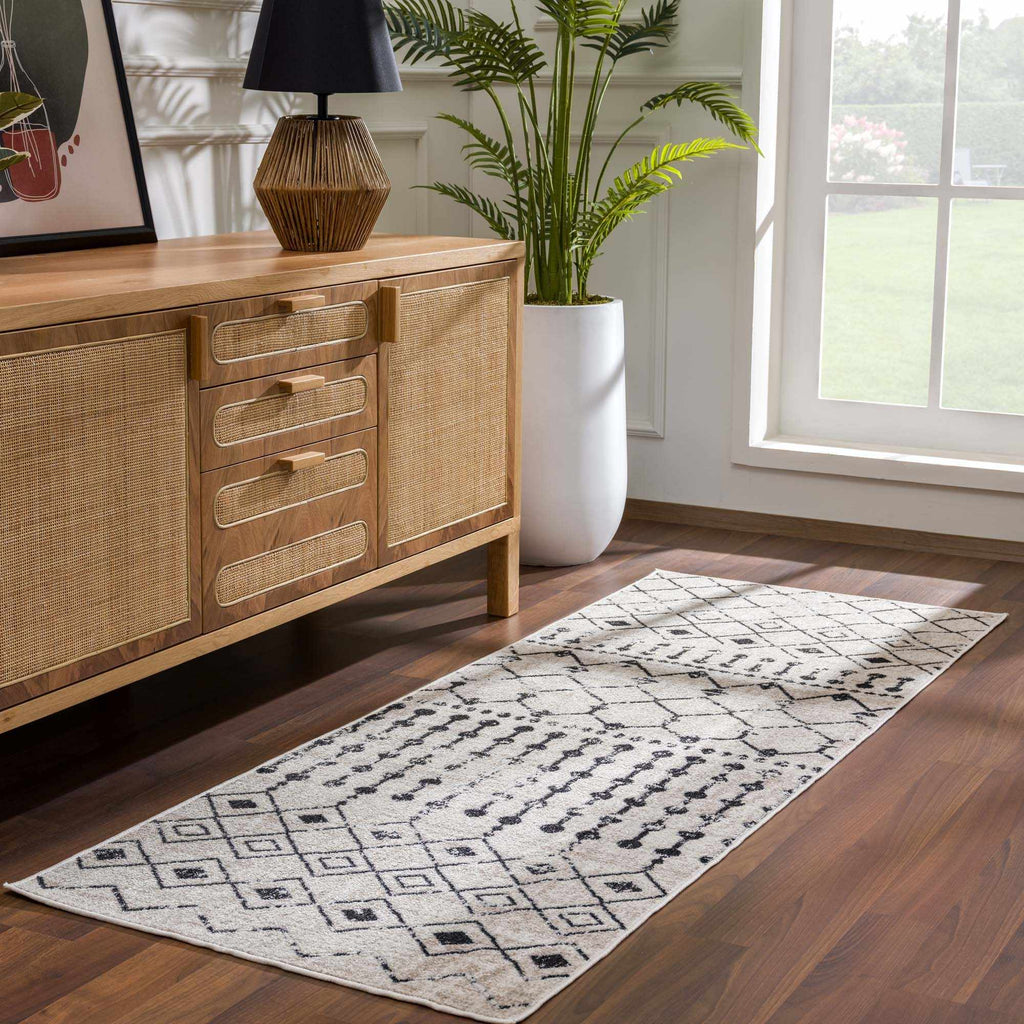 Hauteloom Joppatowne JOPP Black Machine Made Polyester Rug