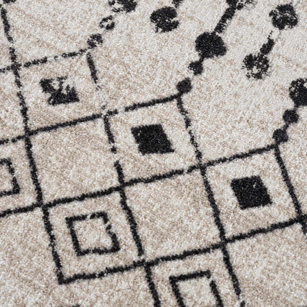 Hauteloom Joppatowne JOPP Black Machine Made Polyester Rug