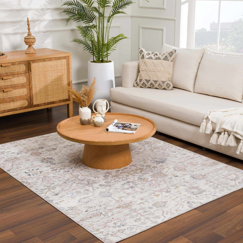 Hauteloom Azula AZUL Ivory Machine Made Polyester Rug