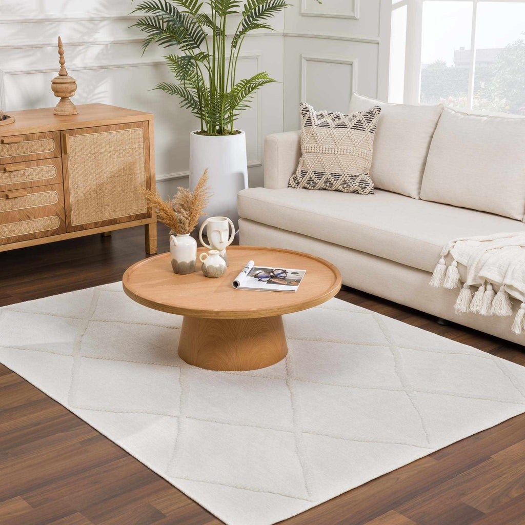 Hauteloom Amani SLYBAMANIA1 White Machine Made Polypropylene Rug