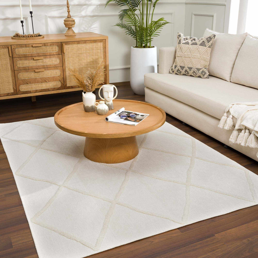 Hauteloom Amani SLYBAMANIA1 White Machine Made Polypropylene Rug