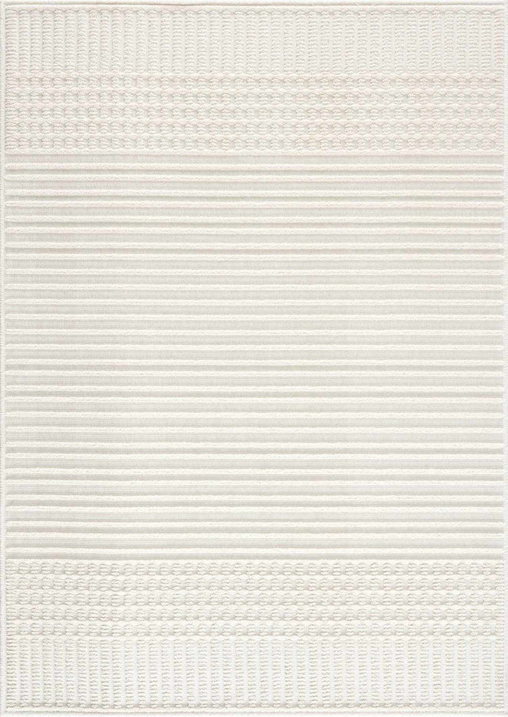 Hauteloom Rhun SLYBRHUN8A1 White Machine Made Polypropylene Rug