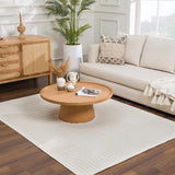 Hauteloom Rhun SLYBRHUN8A1 White Machine Made Polypropylene Rug