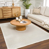 Hauteloom Rhun SLYBRHUN8A1 White Machine Made Polypropylene Rug