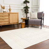 Hauteloom Rhun SLYBRHUN8A1 White Machine Made Polypropylene Rug