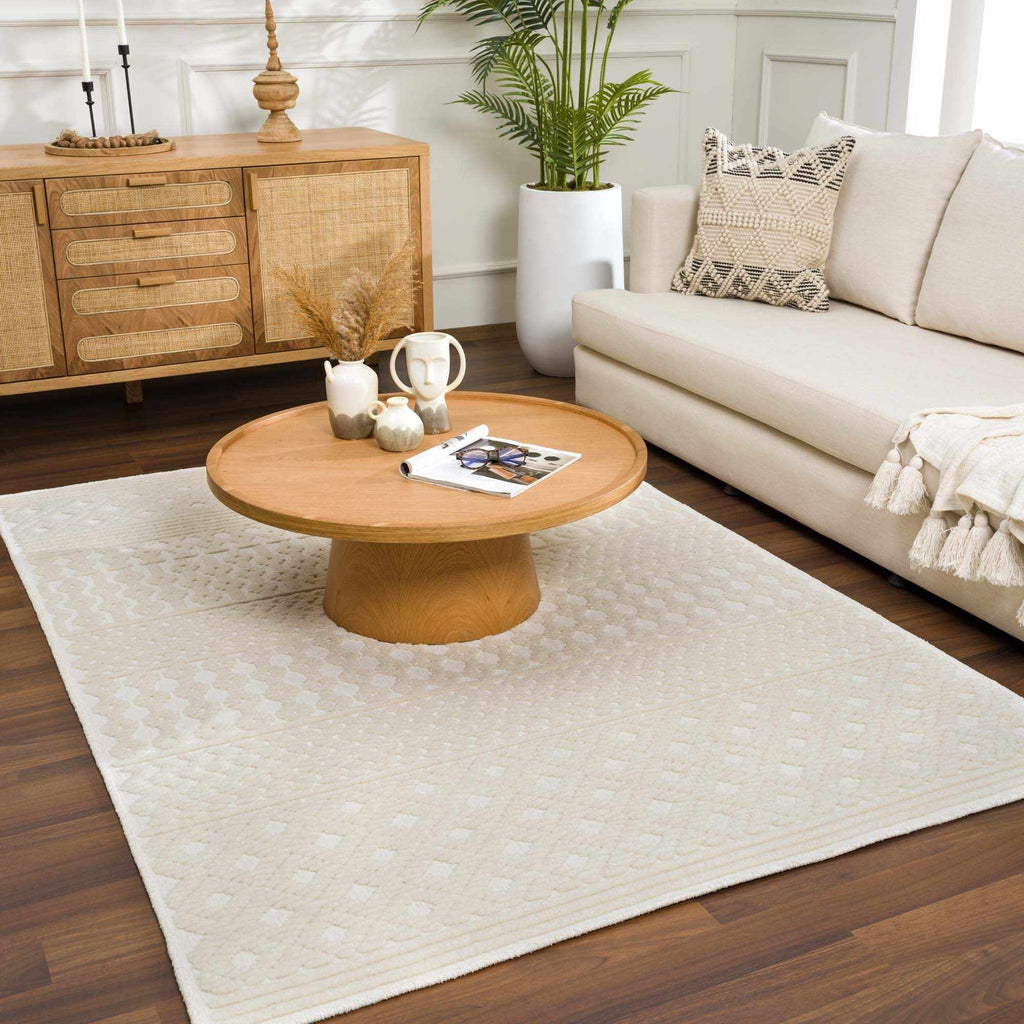 Hauteloom Drago SLYBDRAGOA1 White Machine Made Polypropylene Rug