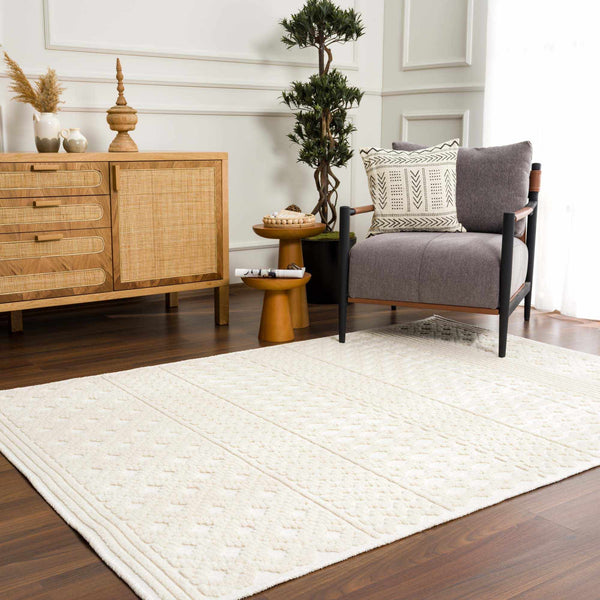 Hauteloom Drago SLYBDRAGOA1 White Machine Made Polypropylene Rug