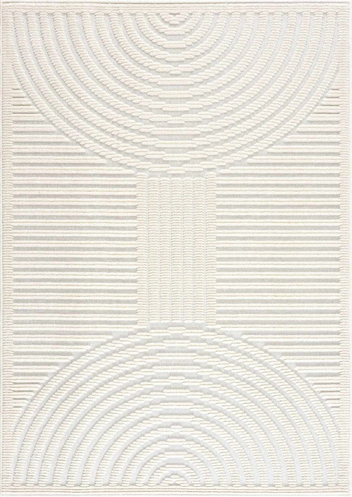Hauteloom Deron SLYBDERONA1 White Machine Made Polypropylene Rug