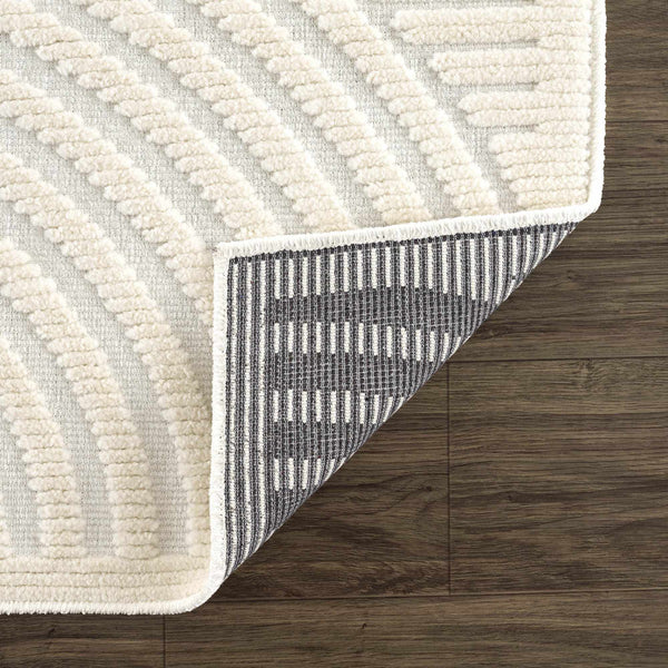 Hauteloom Deron SLYBDERONA1 White Machine Made Polypropylene Rug