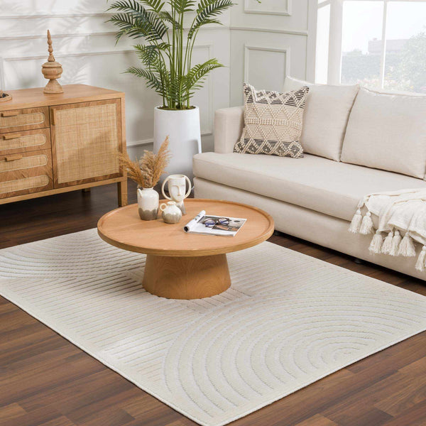 Hauteloom Deron SLYBDERONA1 White Machine Made Polypropylene Rug