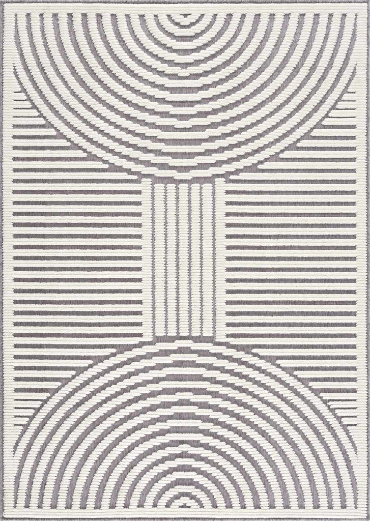 Hauteloom Deron SLYBDERONA3 Gray Machine Made Polypropylene Rug