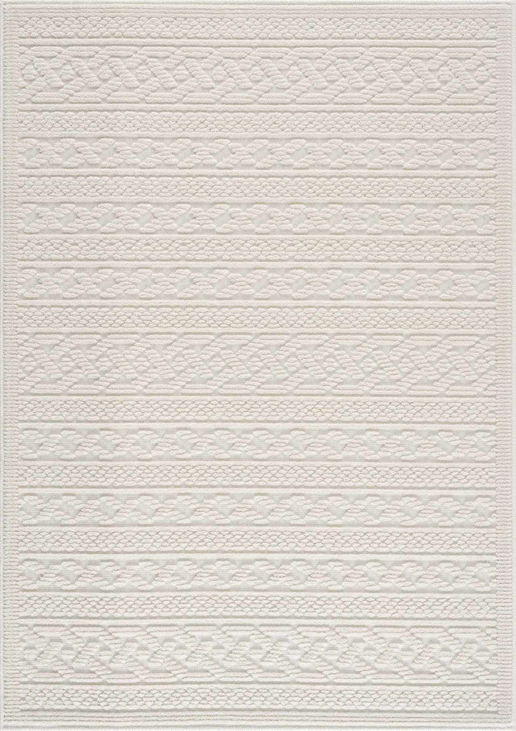 Hauteloom Fadey SLYBFADEYA1 White Machine Made Polypropylene Rug