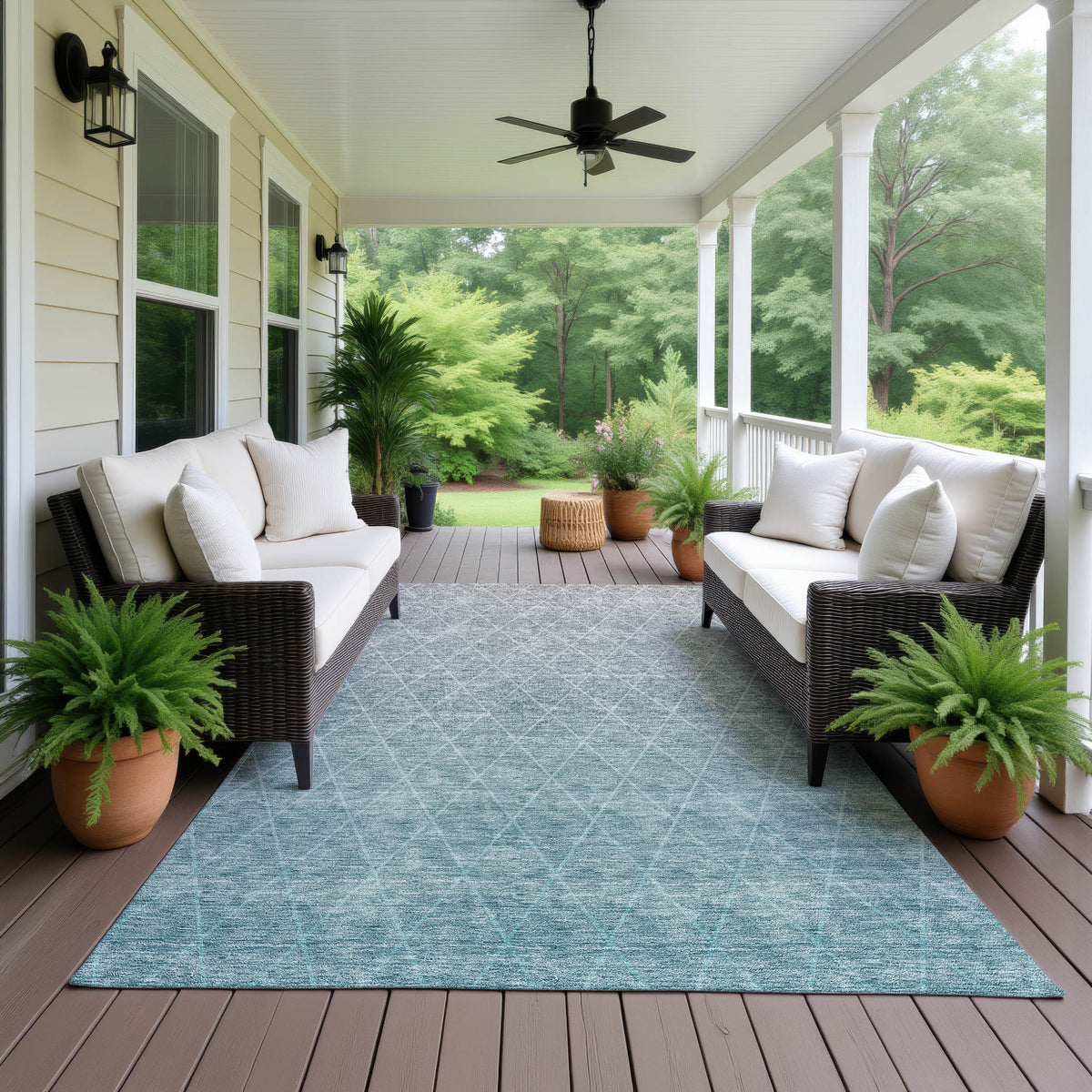 dalyn lazio lz2 teal rug