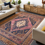 Hauteloom Malamote MALAM Dark Pink Machine Made Polyester Rug