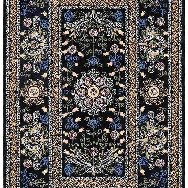 Safavieh Clearance Micro-Loop MLP522Z Black Rug
