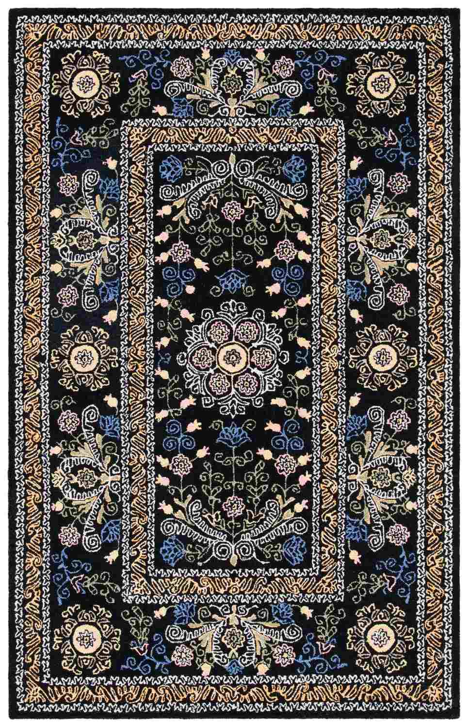 Safavieh Clearance Micro-Loop MLP522Z Black Rug