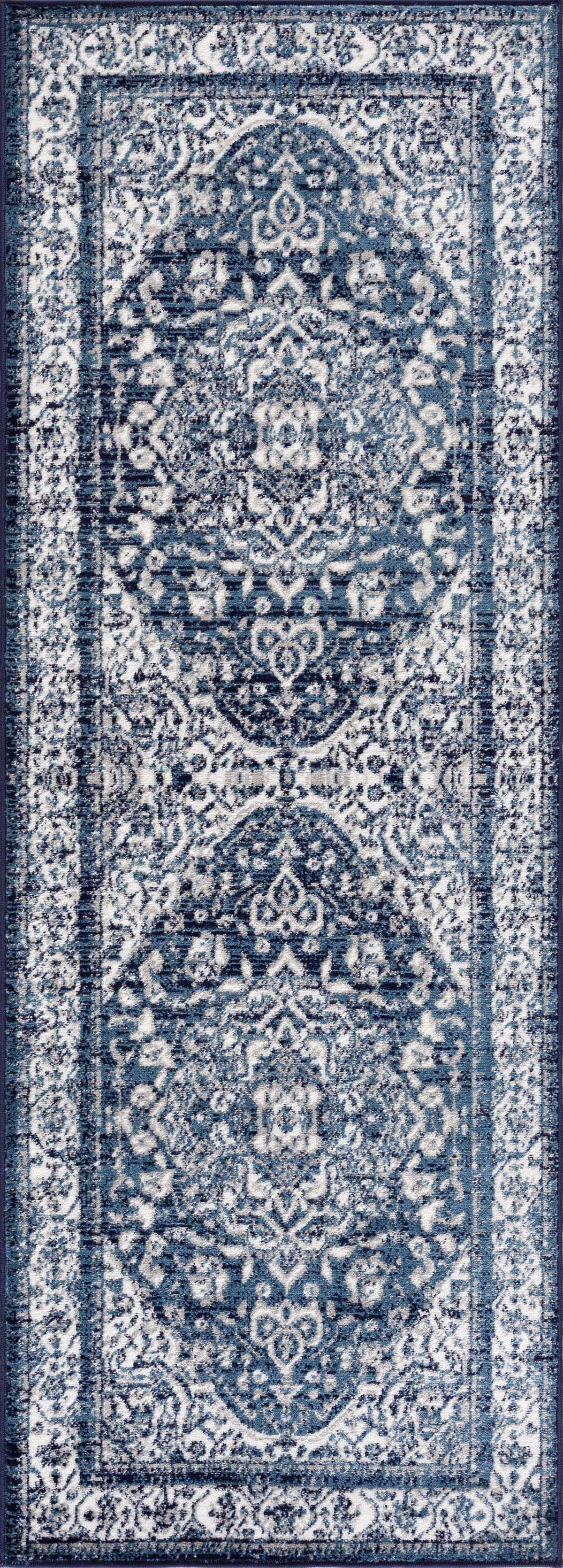 Hauteloom Billy SMNCBILLYA1 Navy Machine Made Polypropylene Rug