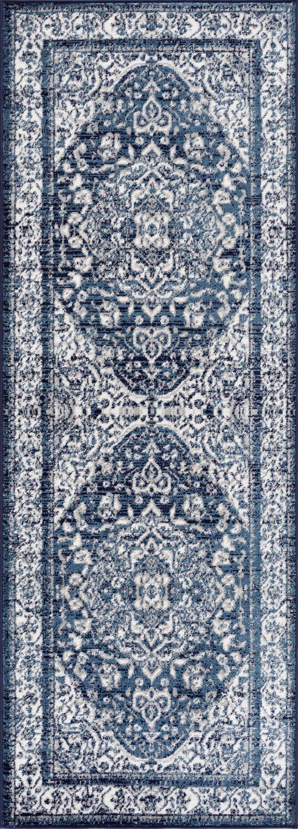 Hauteloom Billy SMNCBILLYA1 Navy Machine Made Polypropylene Rug