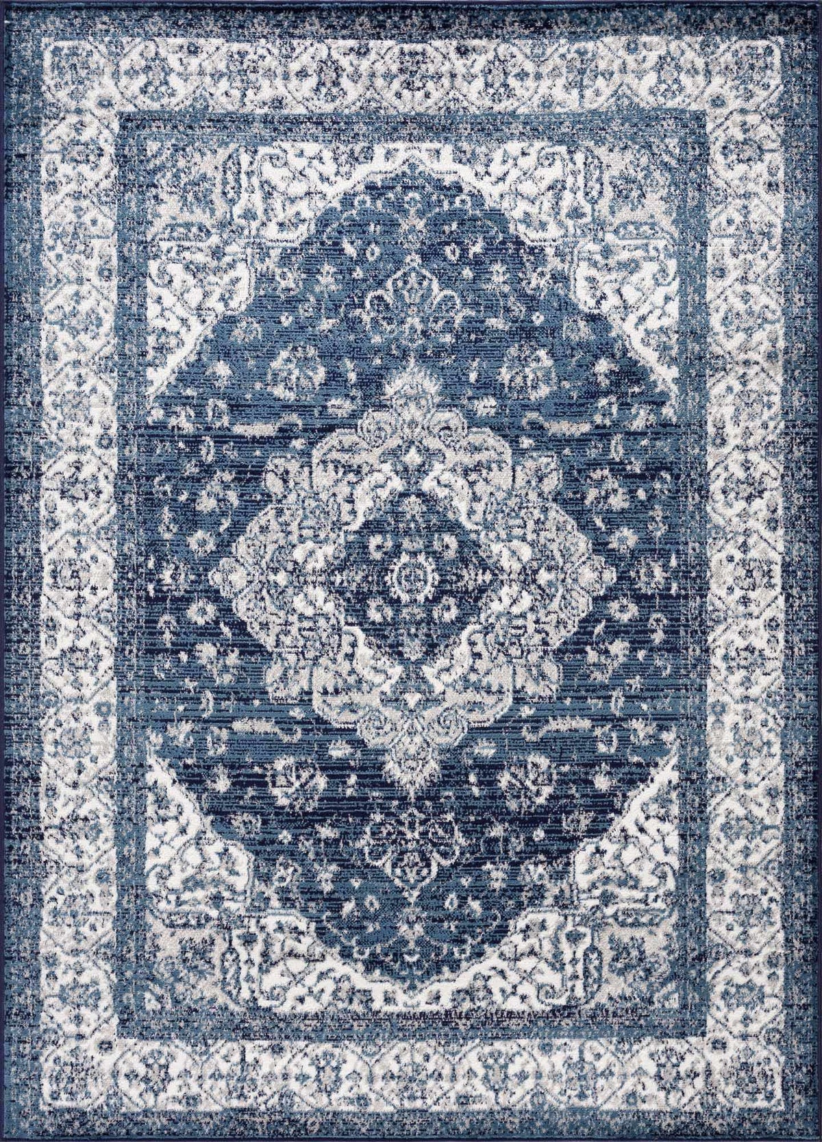 Hauteloom Billy SMNCBILLYA1 Navy Machine Made Polypropylene Rug