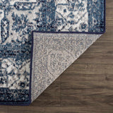 Hauteloom Billy SMNCBILLYA1 Navy Machine Made Polypropylene Rug