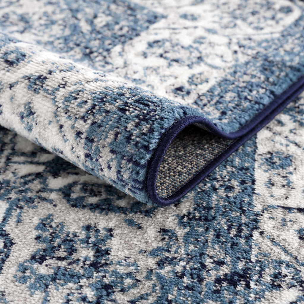 Hauteloom Billy SMNCBILLYA1 Navy Machine Made Polypropylene Rug