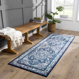Hauteloom Billy SMNCBILLYA1 Navy Machine Made Polypropylene Rug