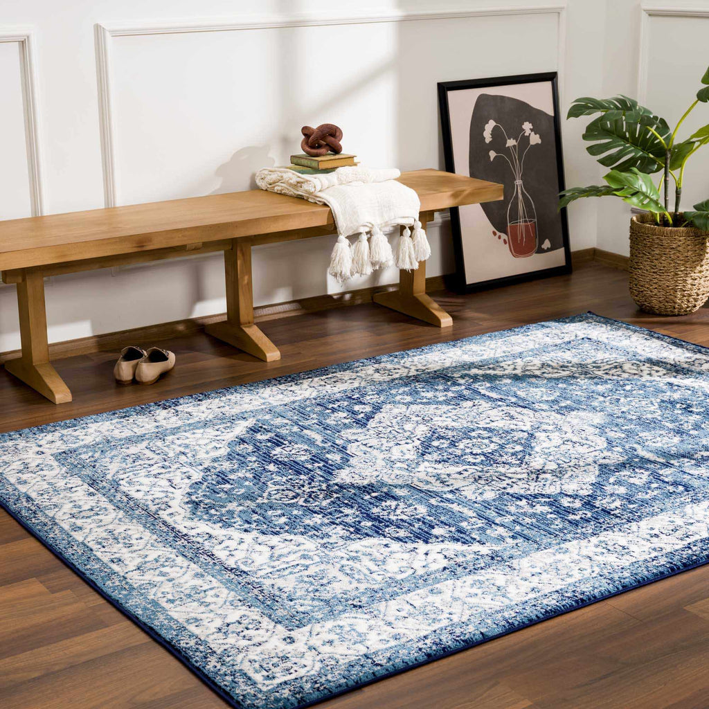 Hauteloom Billy SMNCBILLYA1 Navy Machine Made Polypropylene Rug
