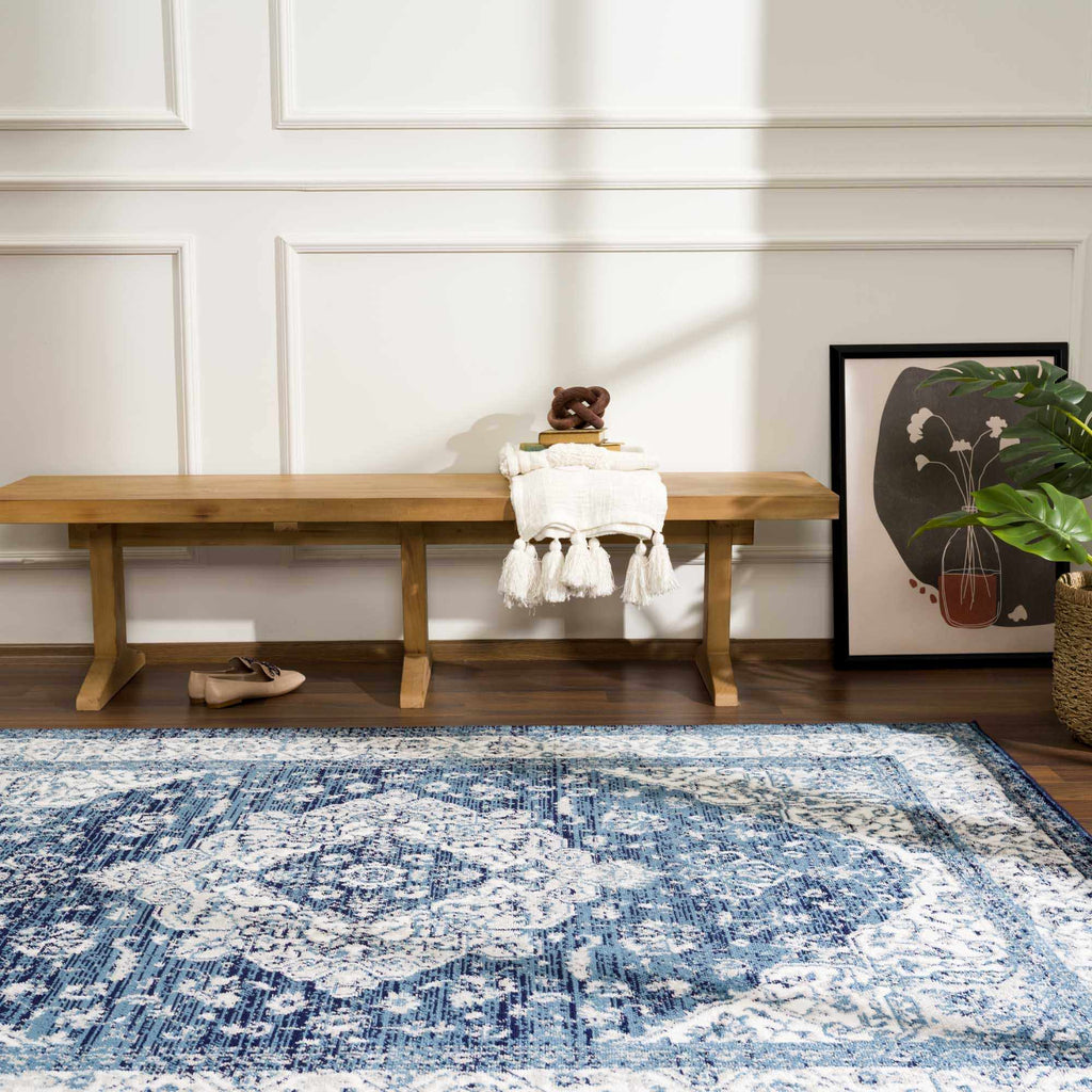 Hauteloom Billy SMNCBILLYA1 Navy Machine Made Polypropylene Rug