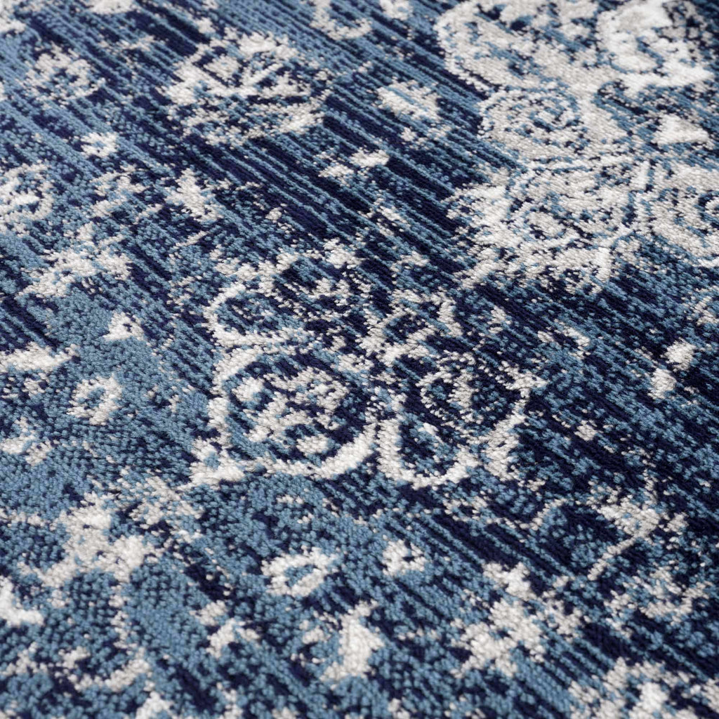 Hauteloom Billy SMNCBILLYA1 Navy Machine Made Polypropylene Rug