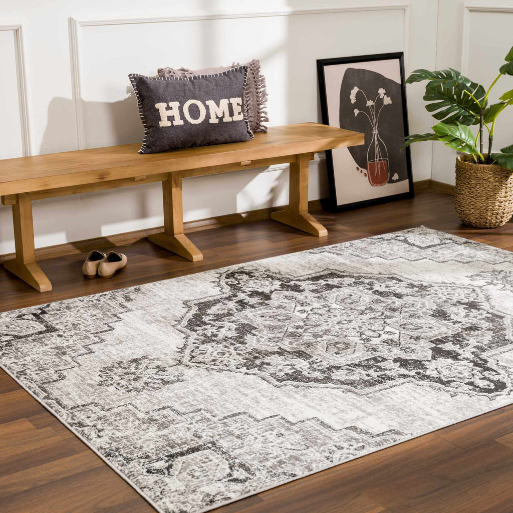 Hauteloom Elani SMNCELANIA1 Cream Machine Made Polypropylene Rug