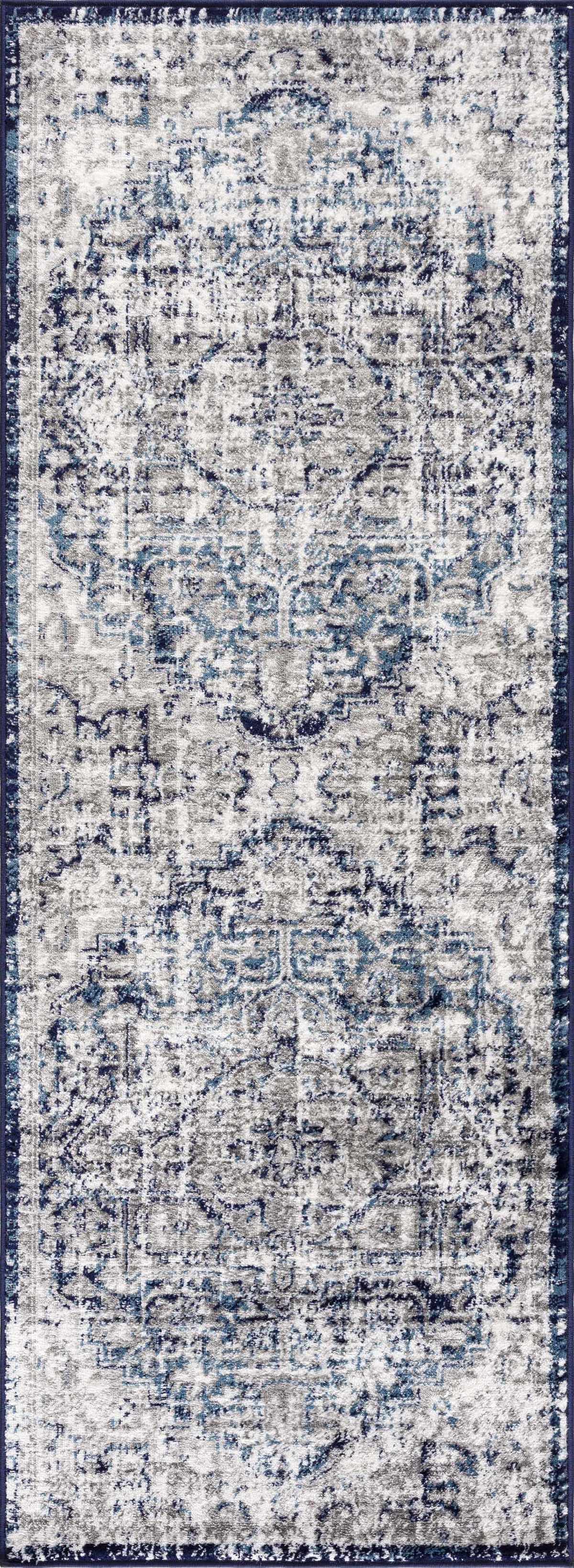 Hauteloom Buenaventura SMNCBUENBA1 Navy Machine Made Polypropylene Rug