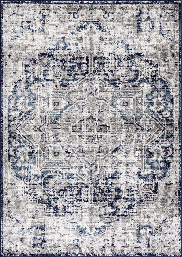 Hauteloom Buenaventura SMNCBUENBA1 Navy Machine Made Polypropylene Rug